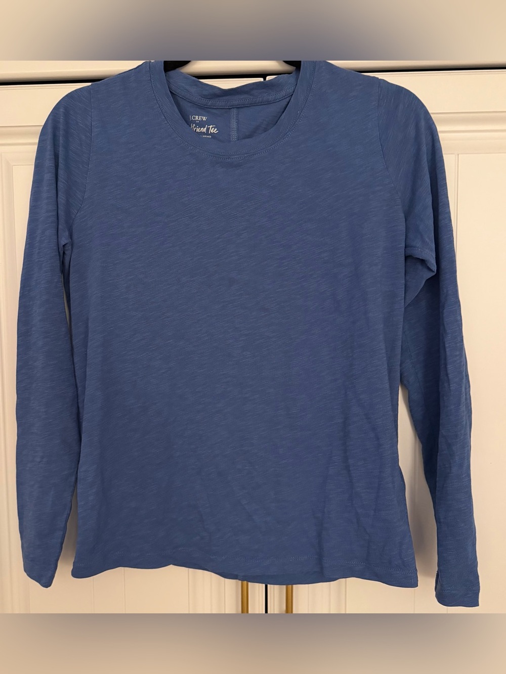 J.Crew Girlfriend Tee Blue Long Sleeve XS 100% Cotton